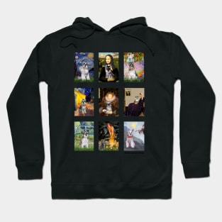 Schnauzers Composite of Adapted Famous Masterpieces Hoodie